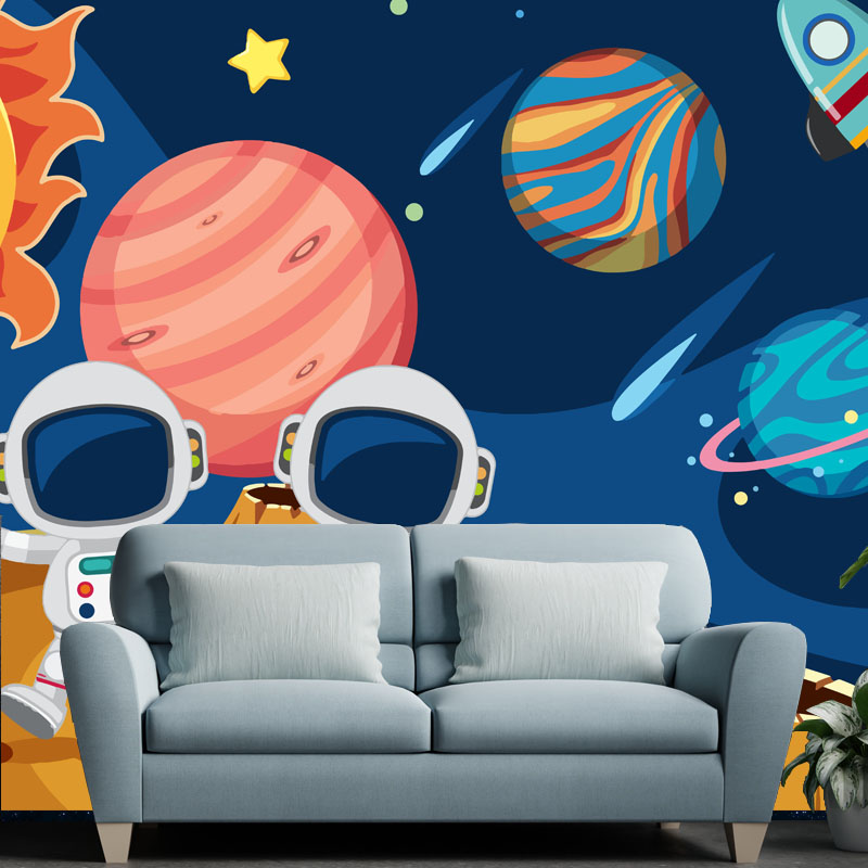 Ταπετσαρία τοίχου Cartoon Astronauts 2